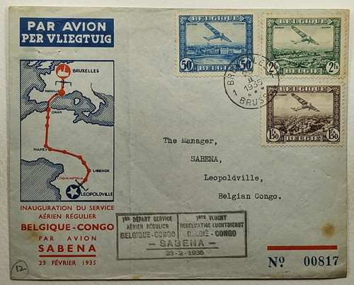 1935 first flight belgian - first,