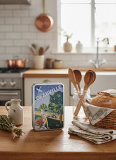 Vintage Metal Box "Deauville" - Retro, Library/Office Decoration