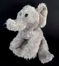 90.DOUDOU PELUCHE PAIRI DAIZA ELEPHANT gris yeux noir poil long 20cm+ trompe TBE