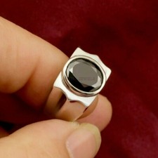 Bague En Onyx Noir Naturel