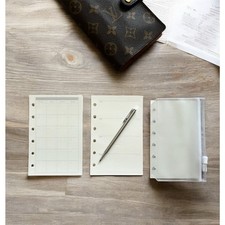 Fits Louis Vuitton PM Agenda Planner Monthly Weekly Refill Paper Mini Pen Pouch