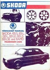 SKODA 105S/L , 120L/LE/LS/LSE SALOON & RAPID COUPE 1977-85 FACTORY REPAIR MANUAL