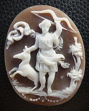 CAMEE COQUILLE Ca1900. HAND CARVED SHELL CAMEO. MYTHOLOGY... 341