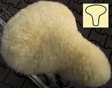Premium Housse de Selle Vélo Siège Véritable Peau Mouton Côté Gel