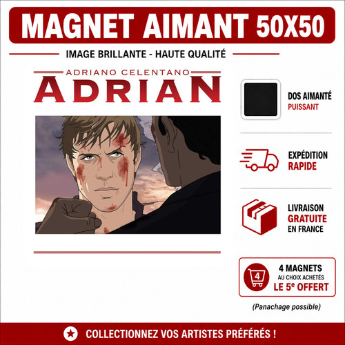 Magnet adriano celentano 5x5 - magnet,