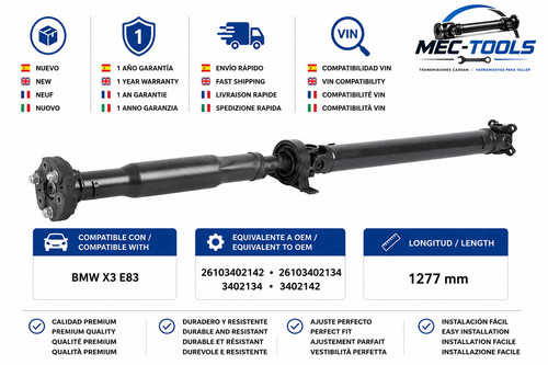 Arbre transmission bmw x3 - arbre,