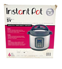 Instant Pot Duo SV 6-Quart 9-in-1 Electric Pressure Cooker New Open Box Tested