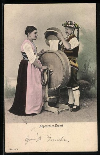 Carte postale costume