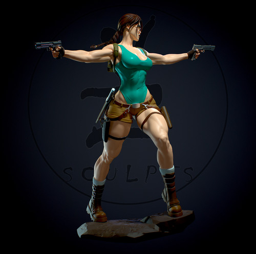 Tomb raider figurine - -, résine