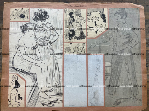 Curiosa planche découpis - nu,