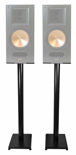 Pair black steel speaker - pair,