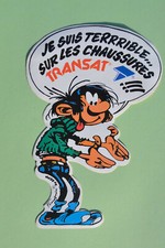 sticker sticker - comic strip GASTON LAGAFFE Franquin - shoes TRANSAT