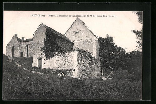 Cpa ezy ferme chapelle et - ferme,,