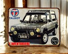 plaque métal vintage Talbot