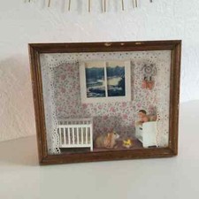 16⚜️ Old decorative frame miniature showcase nursery baby vintage