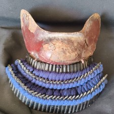 Garde-Throat Mempo Samurai Japonais Antique (Nodowa) En Fer - MODIFIÉ / Remake