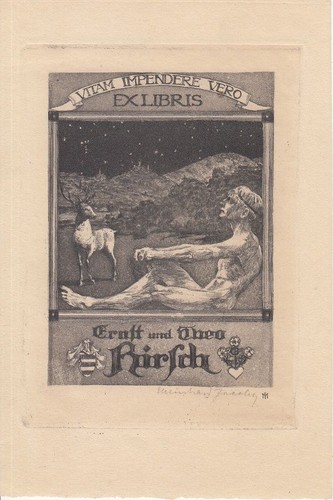 Exlibris bookplate radierung - exlibris,