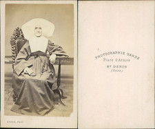 Garde, St Denis, nun to identify vintage CDV albumen albumin print 