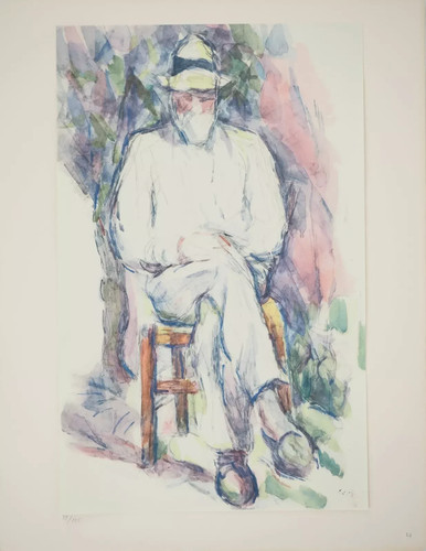 Paul cezanne homme assis au - cezanne, :