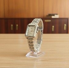 Montre quartz vintage femme luxe argenté argent neuf cadran romain avec boîte