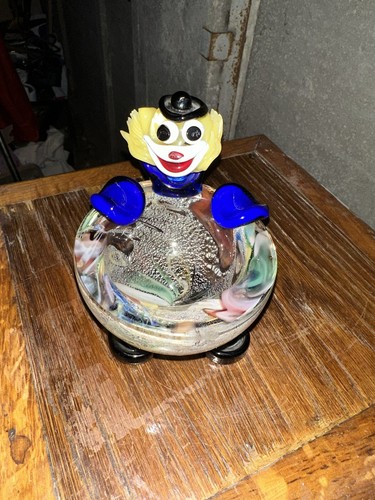 Cendrier vintage murano clown - vintage,
