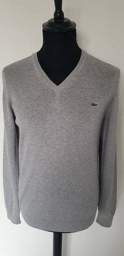 Pull col gris lacoste - col,