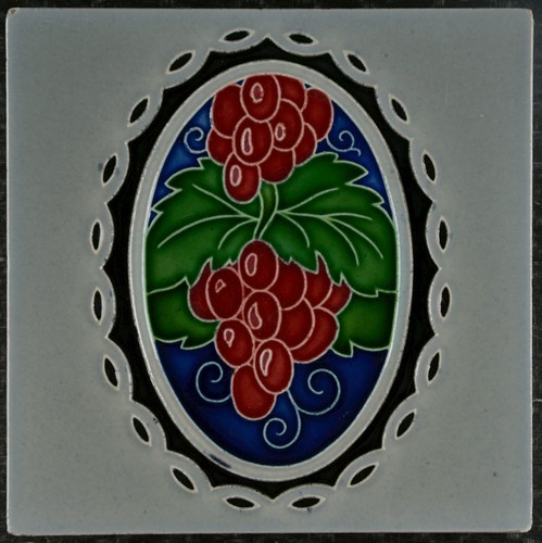 Antique art nouveau tile - tile, –
