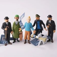 Lot de 6 Figurines Tintin et milou PVC 4,5cm - 8,5 cm Statue Collection BD