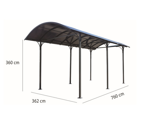 Habrita carport gris - carport,