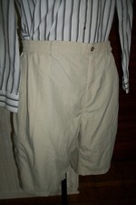 Pantacourt short bermuda polyester beige brodé  FUSALP W48 58FR elastiques  ET8