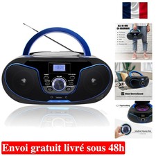 Boombox Lecteur CD Portable Bluetooth 5.3 avec Radio FM et Son Cristallin