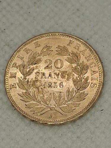 Pièce 20f 1856a - en, or