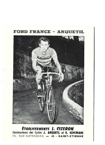 Cyclisme cycliste anquetil - cycliste,