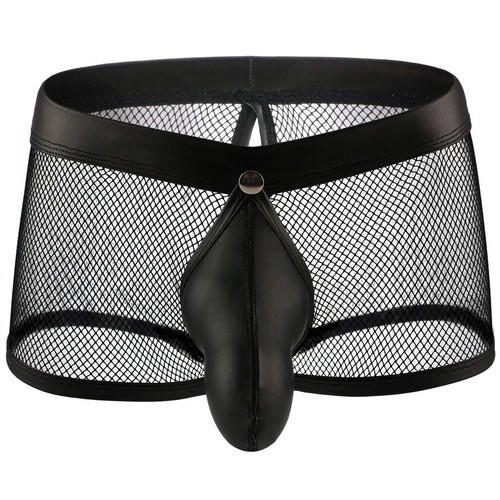 Boxer viril slip cuir - l,