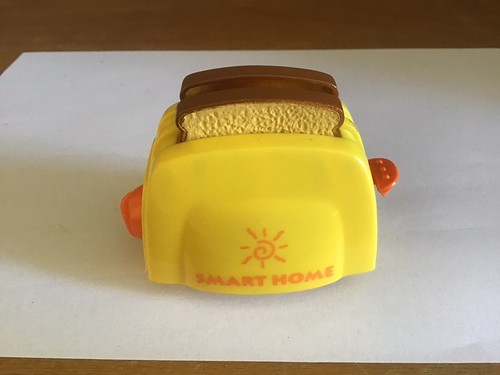 Jouet mécanique toaster jaune - toaster,