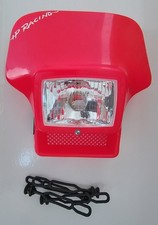 Plaque phare HONDA rouge fluo