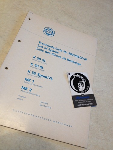 Hercules parts list k50 - parts,