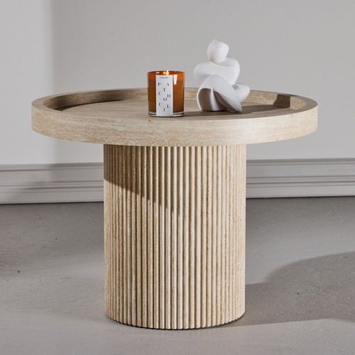 Table basse effet travertin - basse,