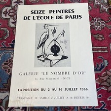 BUFFET La Cigogne 1961 poster Galerie Le Nombre D’or NICE 1966 VERY RARE!