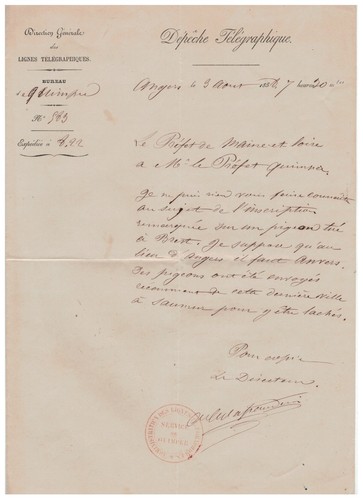 Inscription pigeon courrier - inscription,