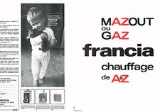 ADVERTISEMENT ADVERTISING 094 1967 FRANCE (2p heating oil or gas boiler