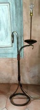 Wrought Iron and Leather Floor Lamp by JP RYCKAERT Dlg Adnet Design