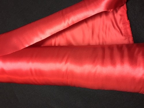 Tissu satin rouge - au, metre
