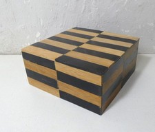 Boîte carrée vintage en bois