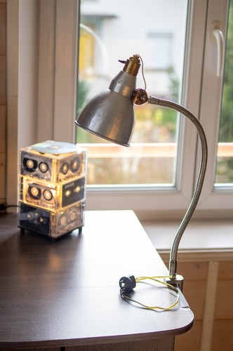Lampe étau chromée 1950 - lampe,