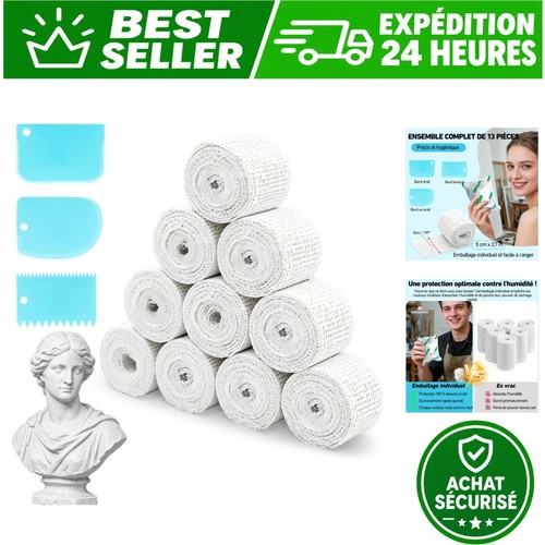 Bandes plâtre rouleaux - de,