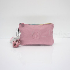 Kipling VIV Cosmetic Accessory Pouch Zipper AC8641 Polyamide Flouncy Pink NWT 34
