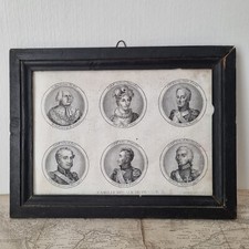 Rare Gravure Famille Royale De