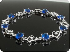 Sapphire Bracelet 8X8 Mm White