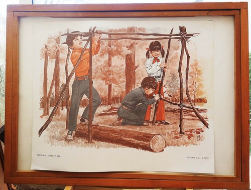 Ancienne affiche scolaire - , mdi